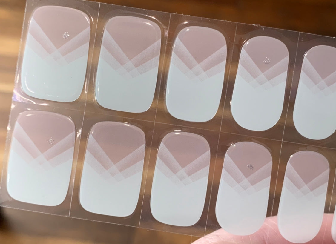 Ballet French Tip Semi-Cured Gel Nail Wrap