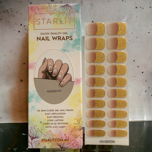 Midas Touch French Semi-Cured Gel Nail Wrap