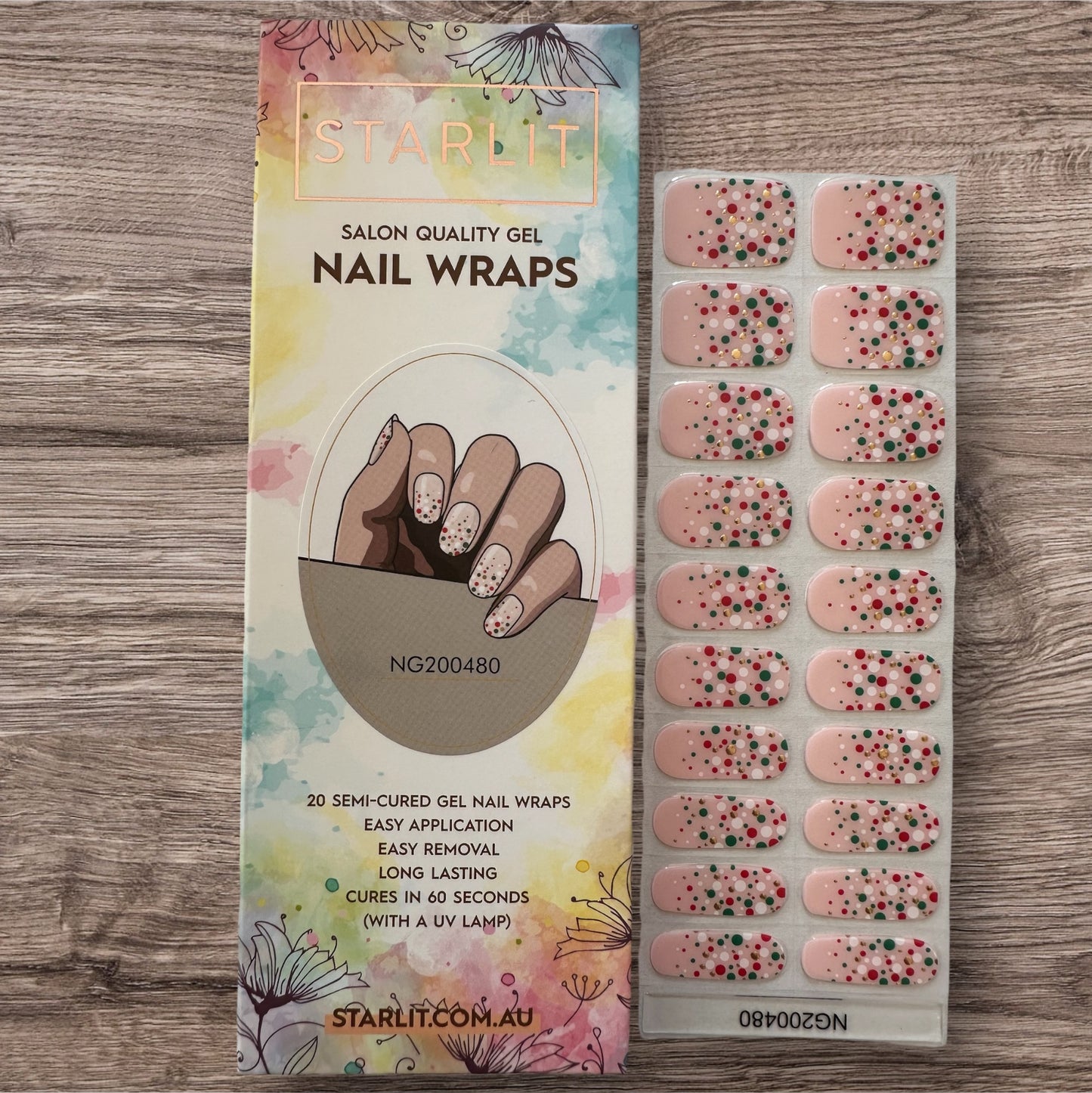 Sparkle Spots Semi-Cured Gel Nail Wrap