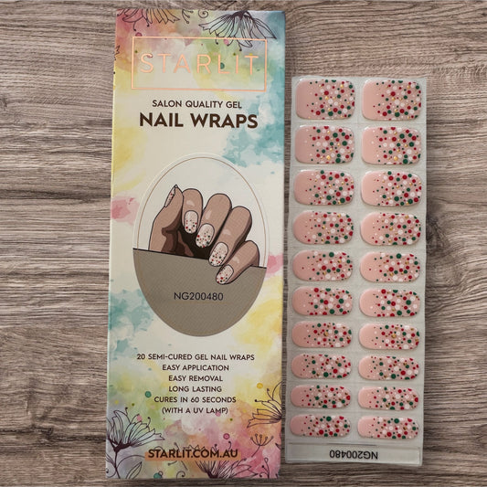 Sparkle Spots Semi-Cured Gel Nail Wrap