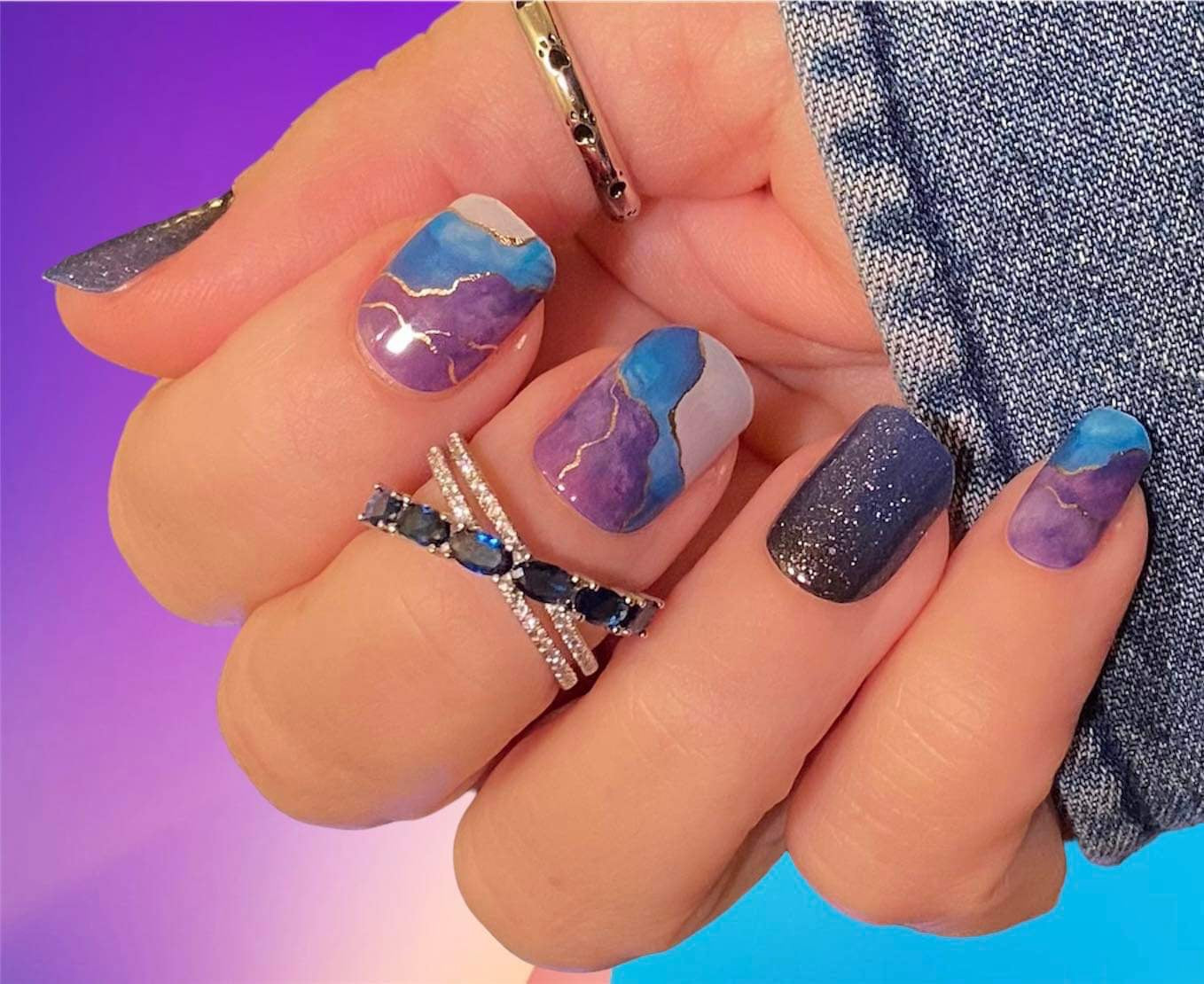 Mystic Marble Semi-Cured Gel Nail Wrap