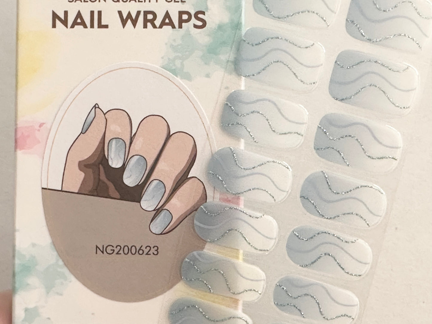 Cool Current Semi-Cured Gel Nail Wrap