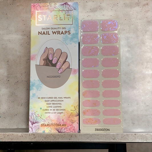 Marshmallow Flakies Semi-Cured Gel Nail Wrap