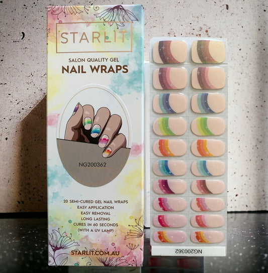 Rainbow Daze Semi-Cured Gel Nail Wrap