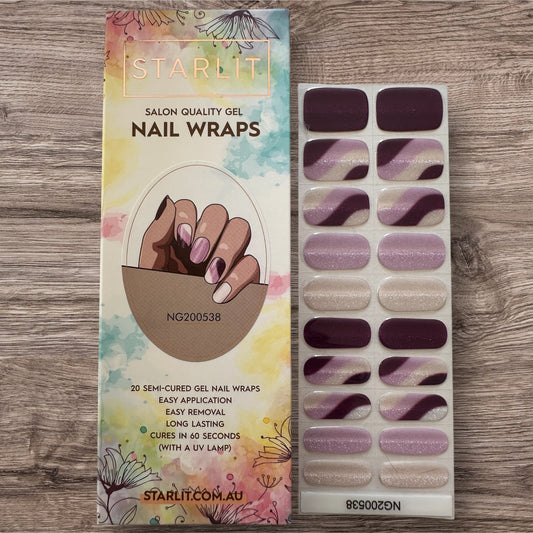 Velvet Catwalk Cat Eye Semi-Cured Gel Nail Wraps