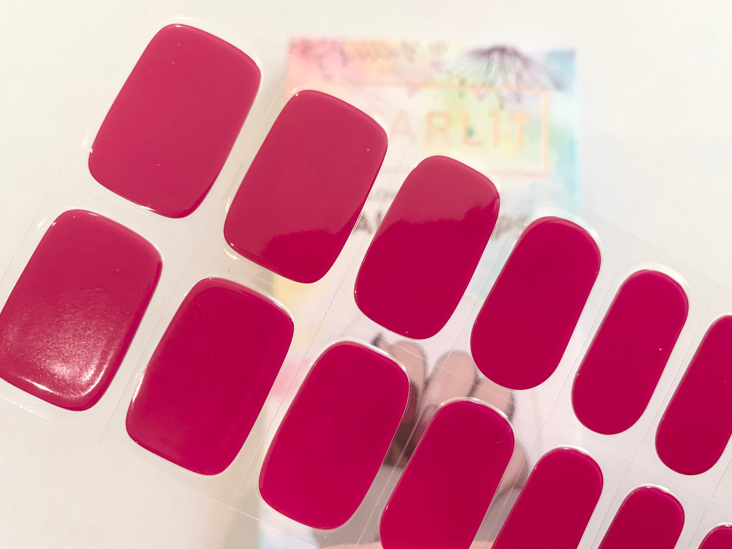 Raspberry Blush Semi-Cured Gel Nail Wrap