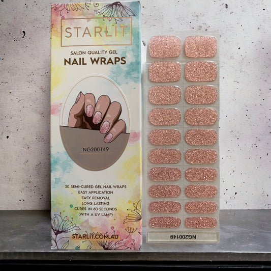 Pink Champagne Semi-Cured Gel Nail Wrap