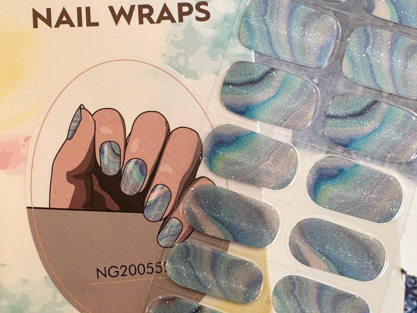Shimmer Tides Semi-Cured Gel Nail Wrap