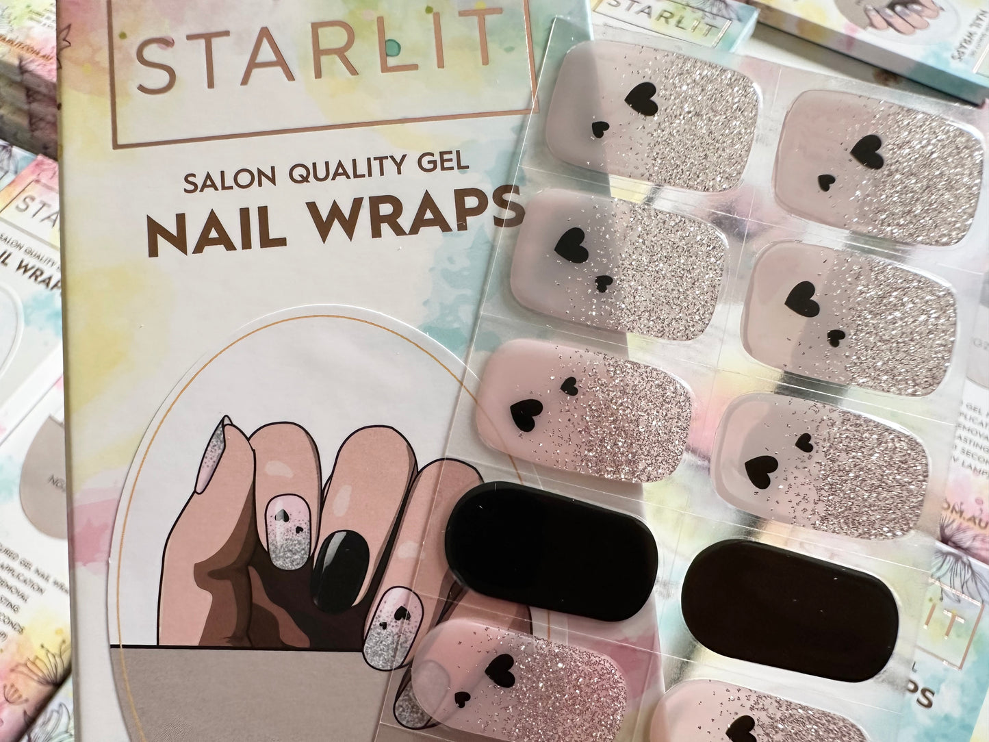 Cool Hearted Semi-Cured Gel Nail Wrap