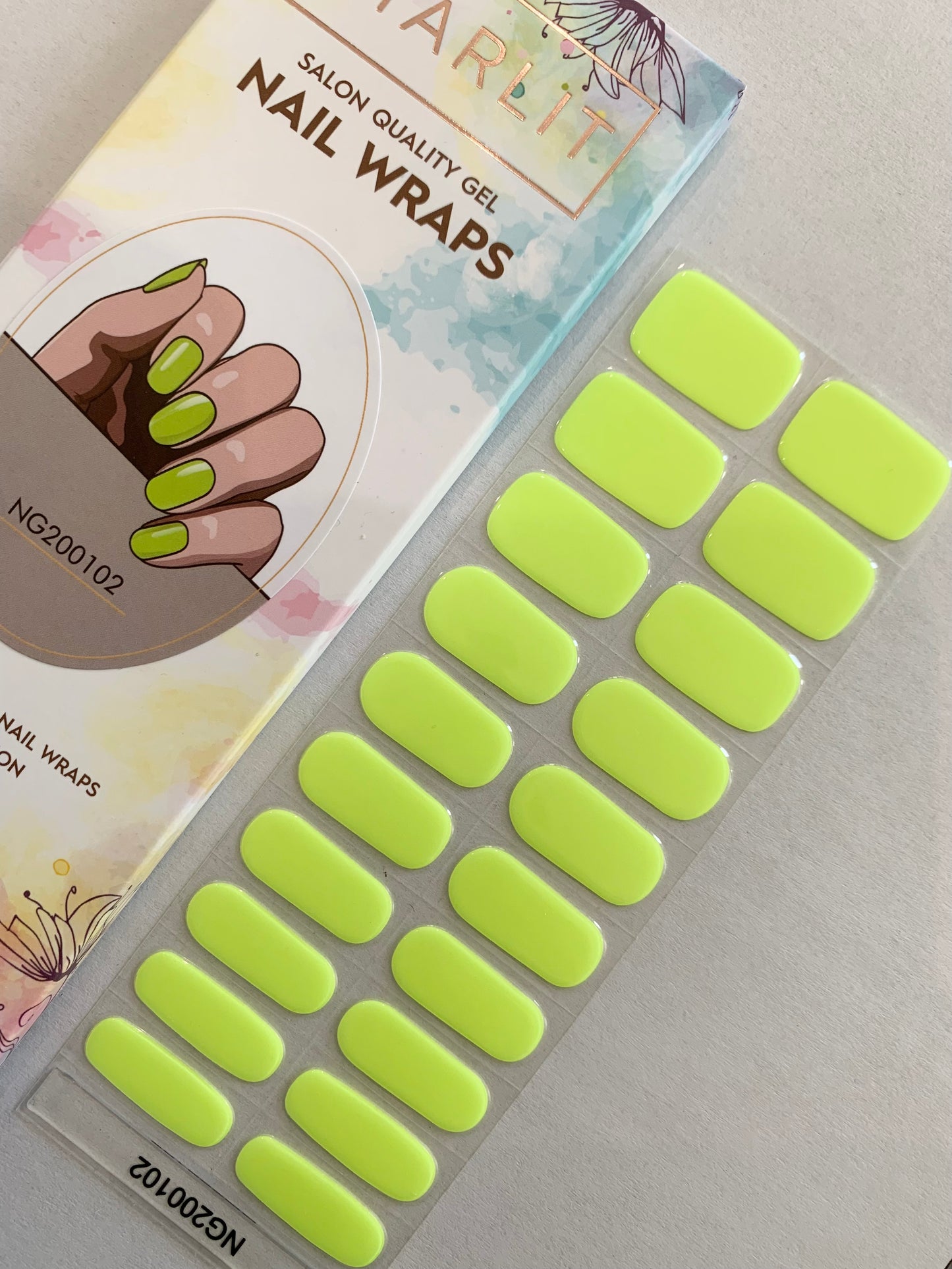 Fluoro Semi-Cured Gel Nail Wraps (Glow In The Dark)