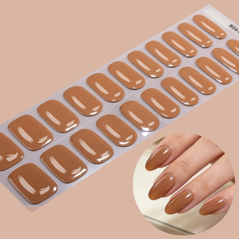 Velvet Cocoa NO UV LIGHT Air Dry Gel Wraps