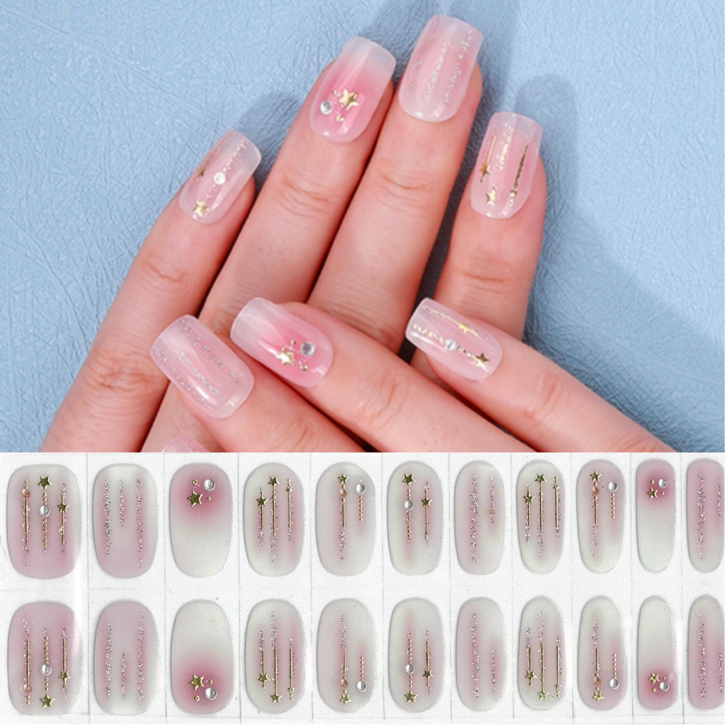 Catch A Falling Star (3D Accents) NO LIGHT Air Dry Gel Wraps