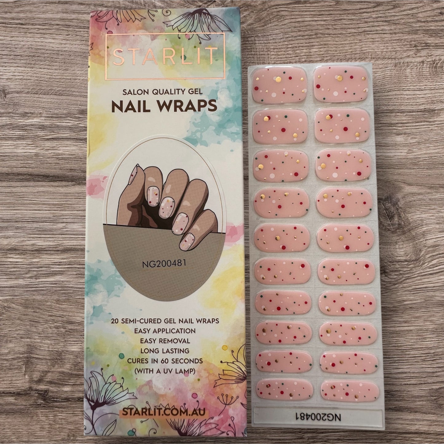 Jingle Dots Semi-Cured Gel Nail Wrap