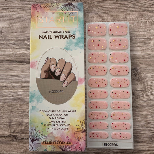 Jingle Dots Semi-Cured Gel Nail Wrap