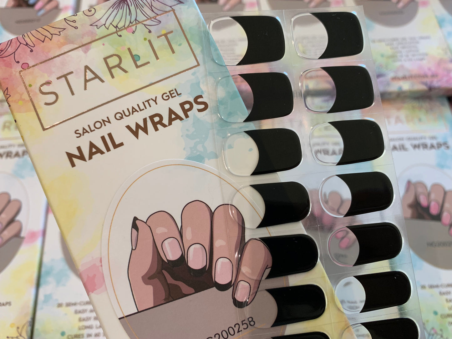 Midnight French Semi-Cured Gel Nail Wrap