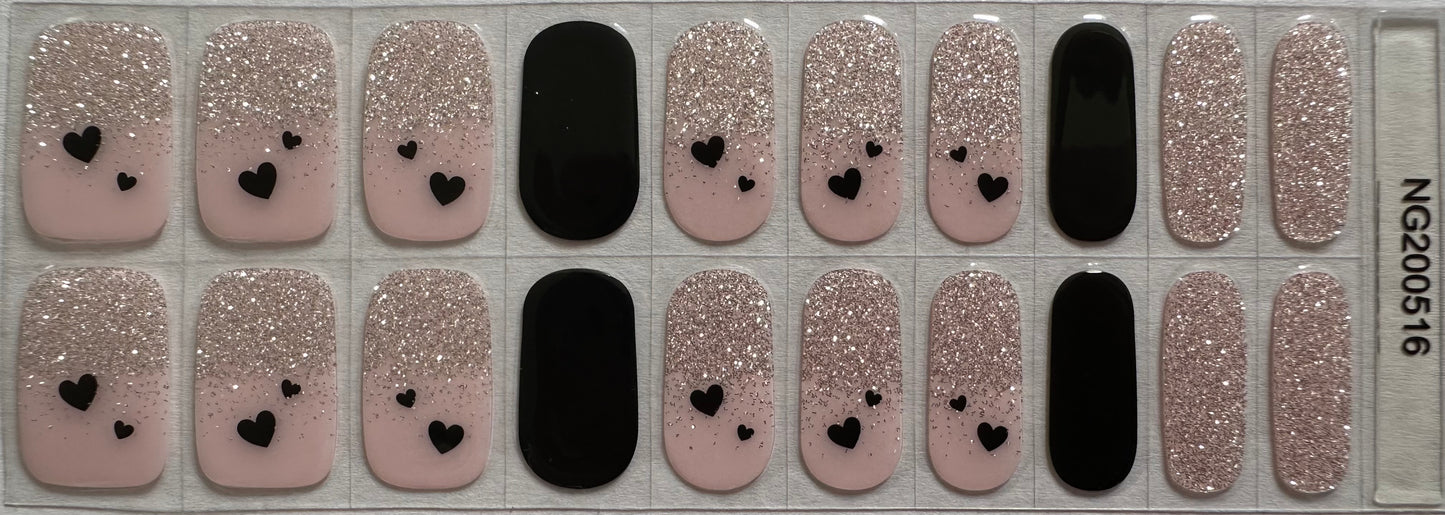 Cool Hearted Semi-Cured Gel Nail Wrap