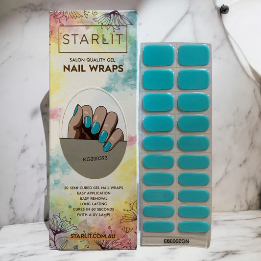 Teal Zeal Semi-Cured Gel Nail Wrap