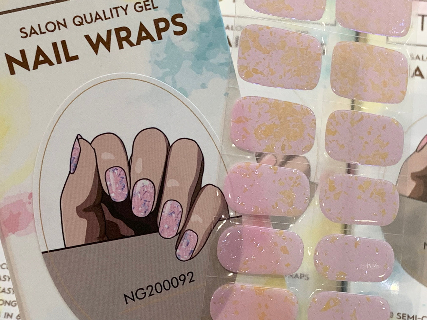 Marshmallow Flakies Semi-Cured Gel Nail Wrap