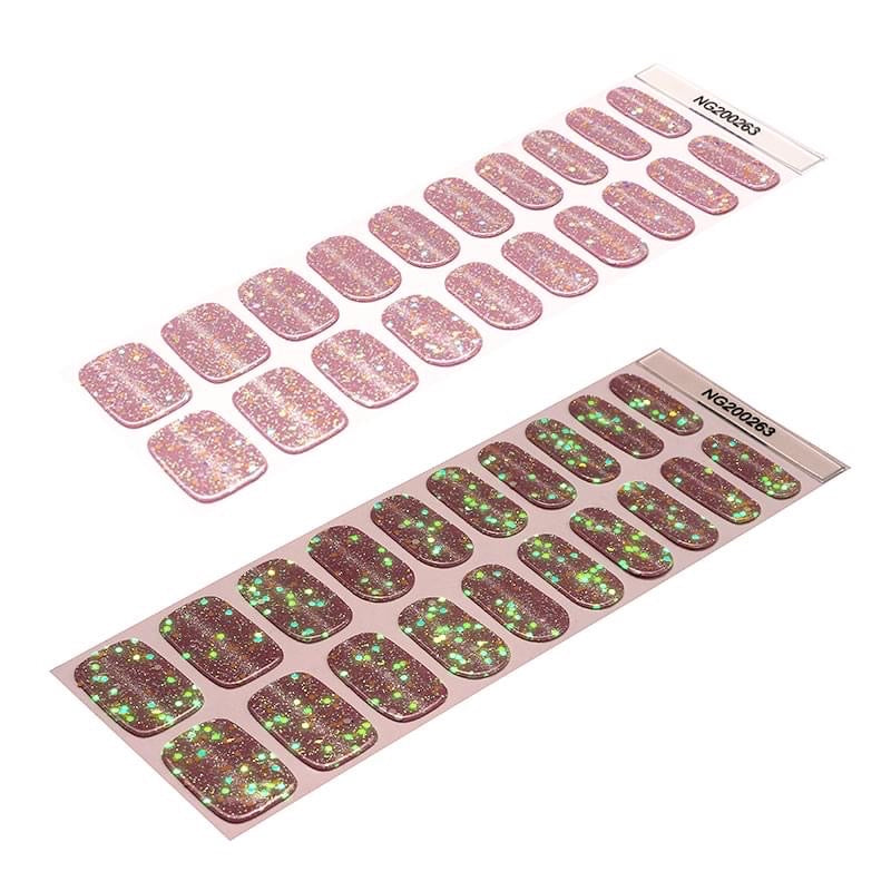 Shimmer Cascades Semi-Cured Gel Nail Wraps (Glow In The Dark)