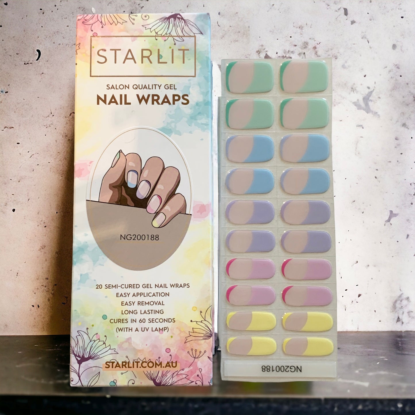 Soft Shades French Tip Semi-Cured Gel Nail Wrap