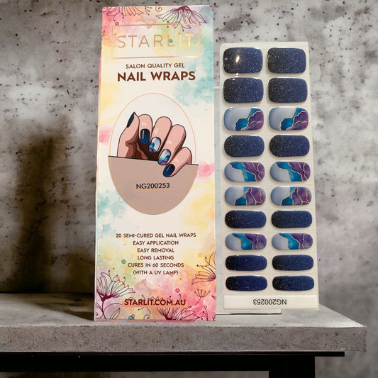 Mystic Marble Semi-Cured Gel Nail Wrap