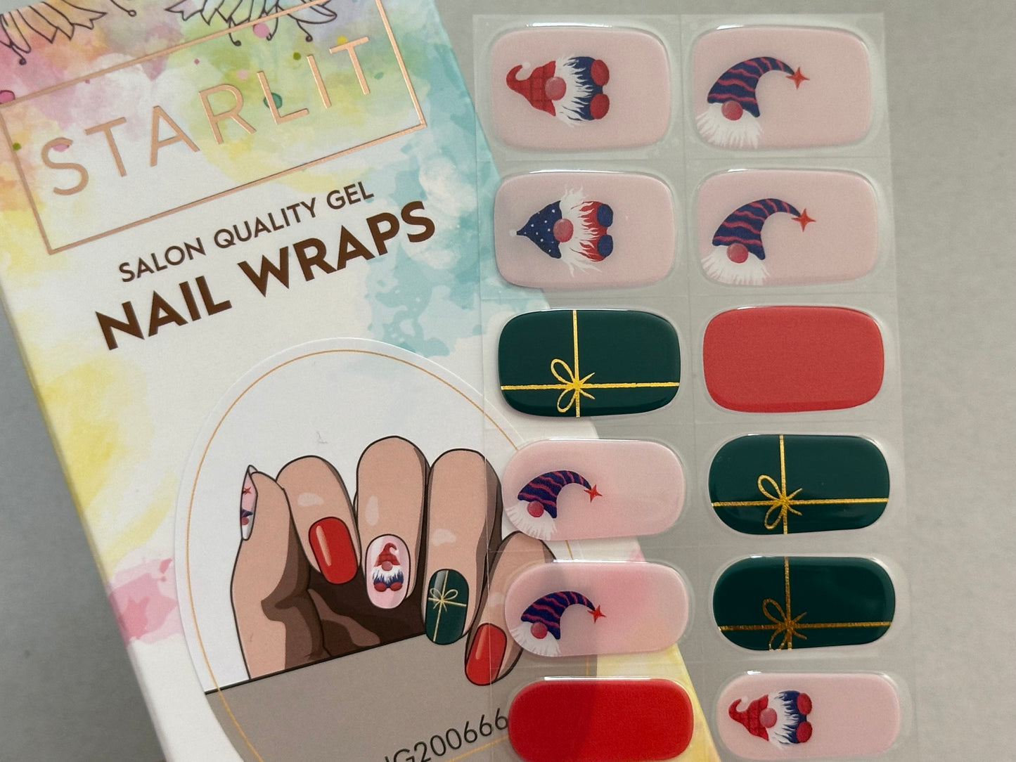 Gnome For The Holidays Semi-Cured Gel Nail Wrap