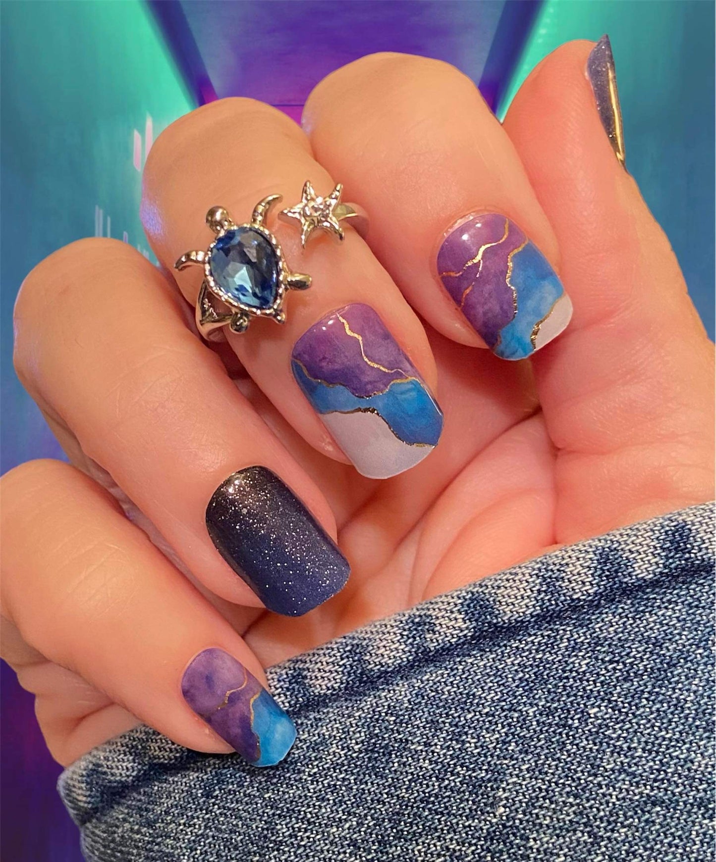 Mystic Marble Semi-Cured Gel Nail Wrap