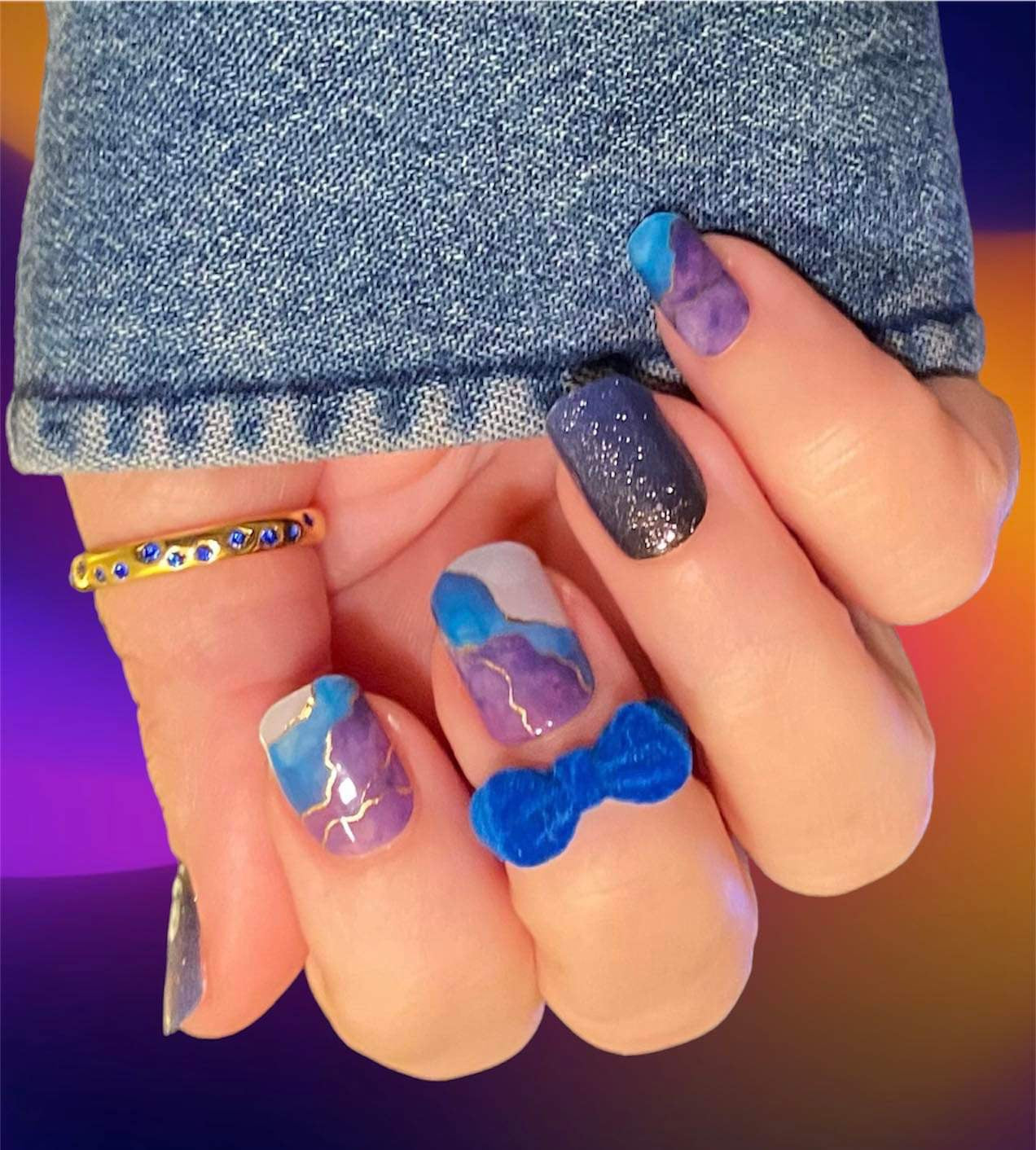 Mystic Marble Semi-Cured Gel Nail Wrap