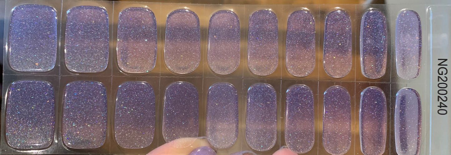 Amethyst Mist Holographic Semi-Cured Gel Nail Wrap