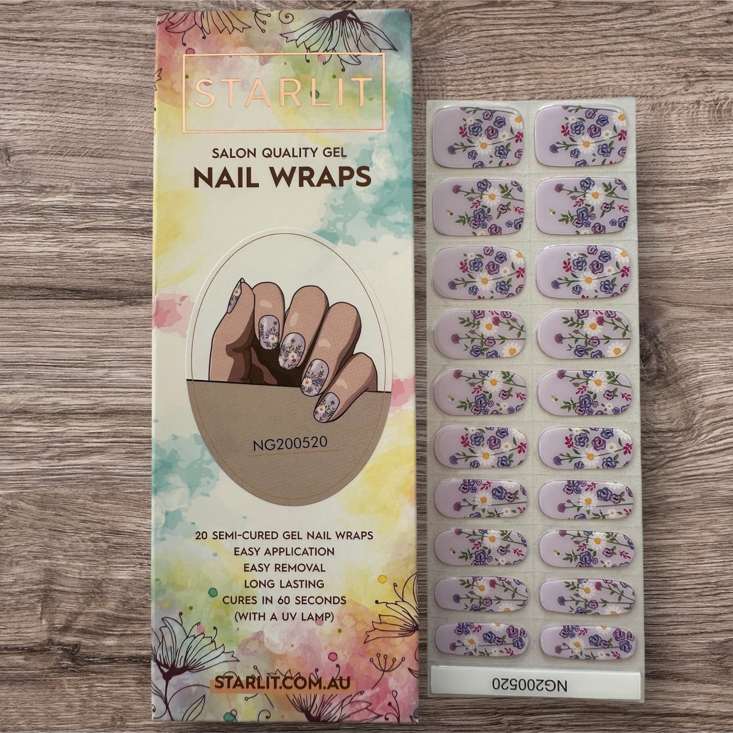 Petals & Posies Semi-Cured Gel Nail Wrap