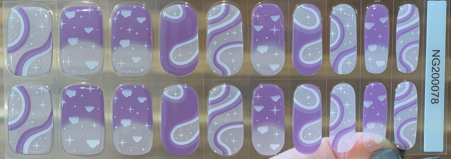 Head In The Clouds Semi-Cured Gel Nail Wrap