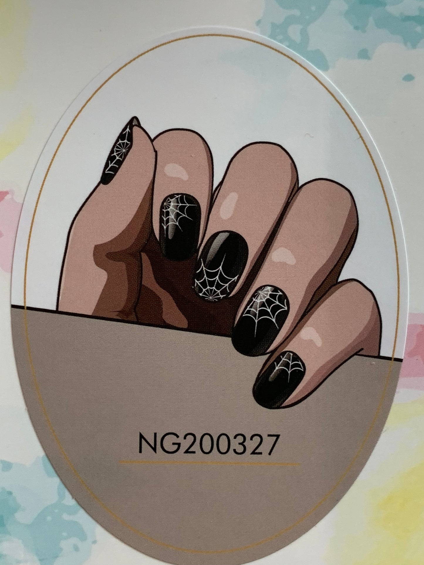 Web of Shadows Semi-Cured Gel Nail Wrap (Glow In The Dark)