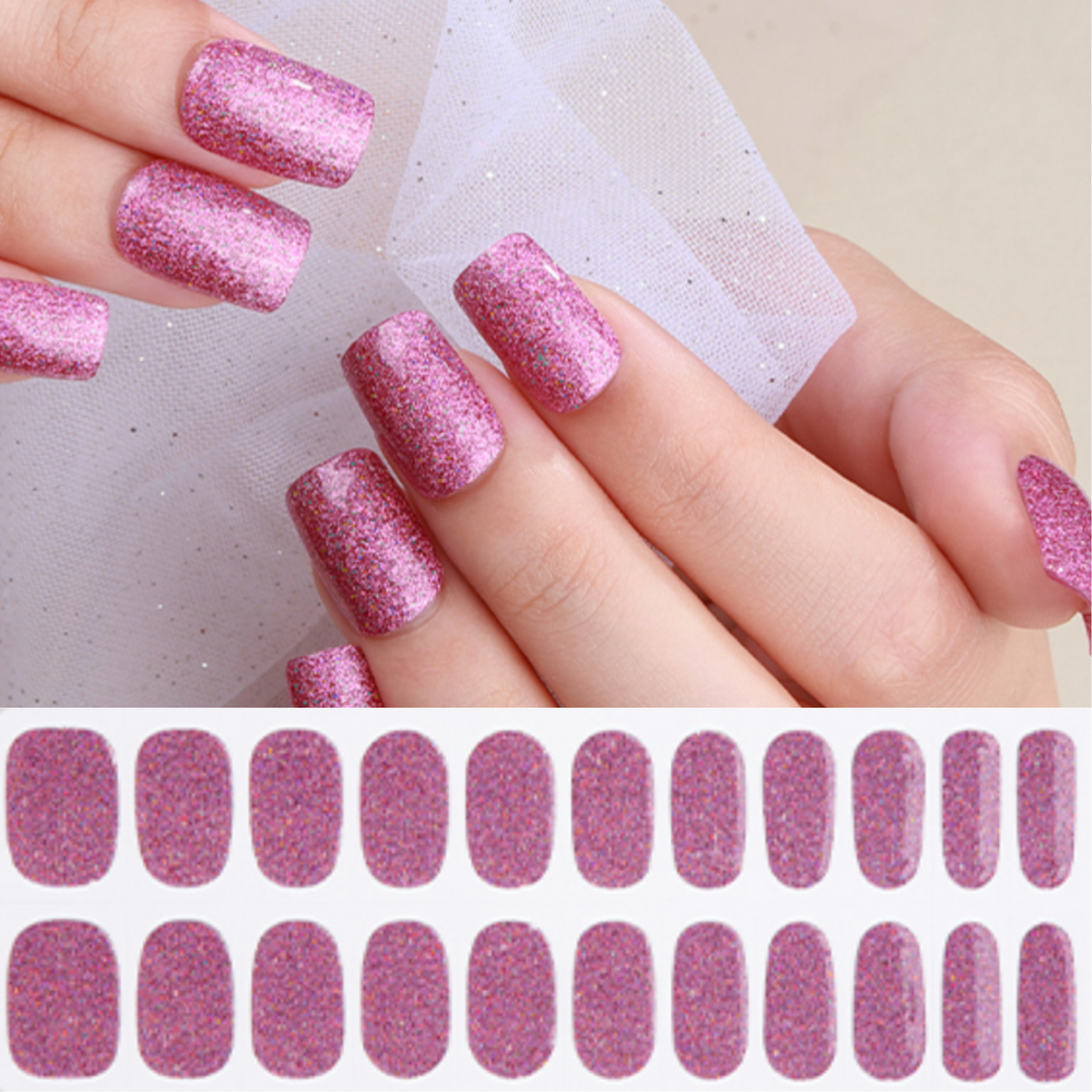 Sequined NO LIGHT Air Dry Gel Wraps