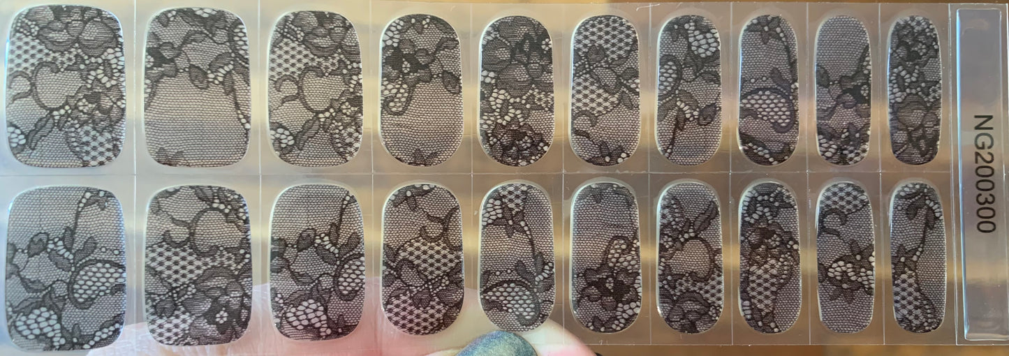 Shadow Lace Semi-Cured Gel Nail Wrap