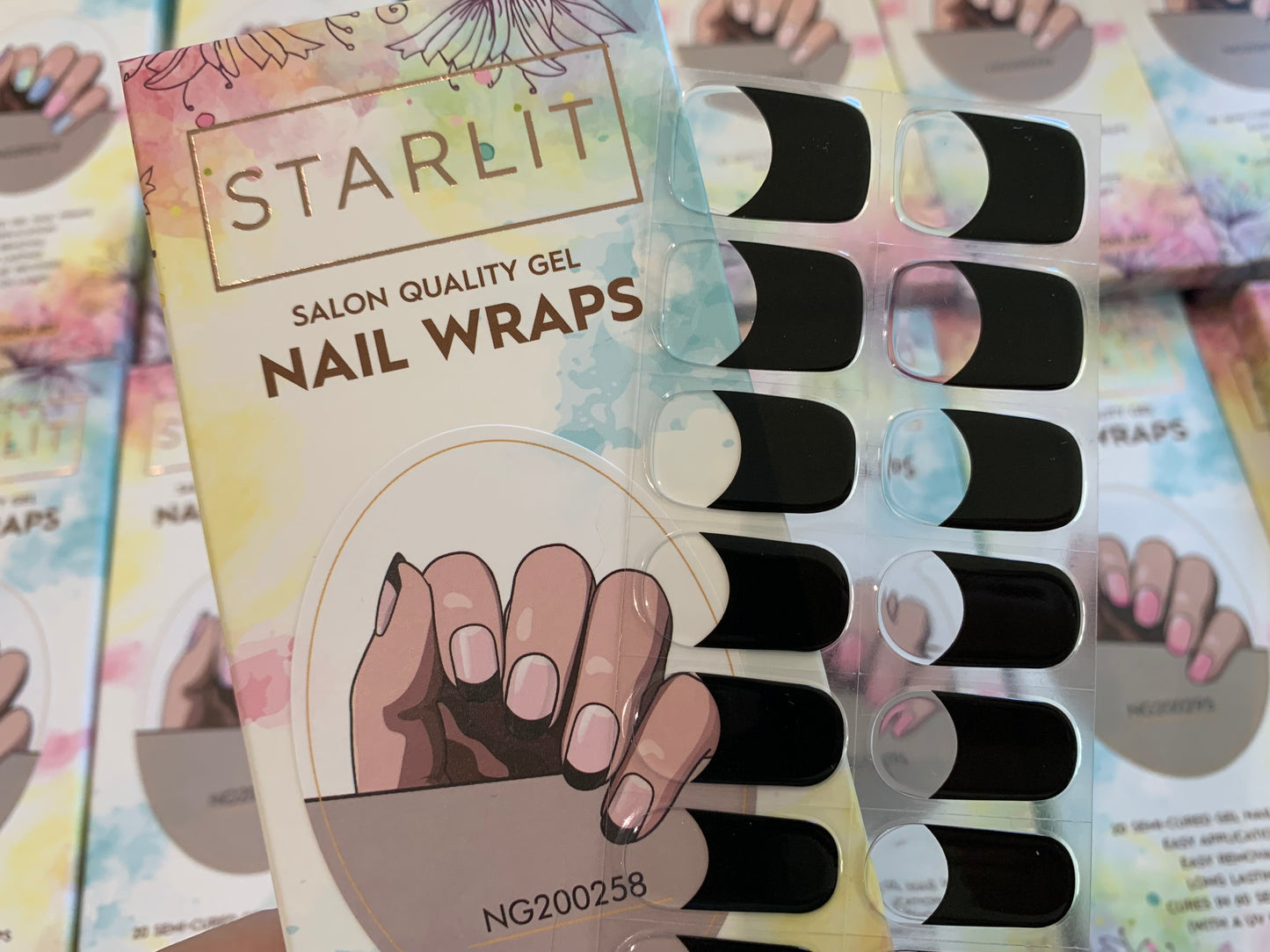 Midnight French Semi-Cured Gel Nail Wrap