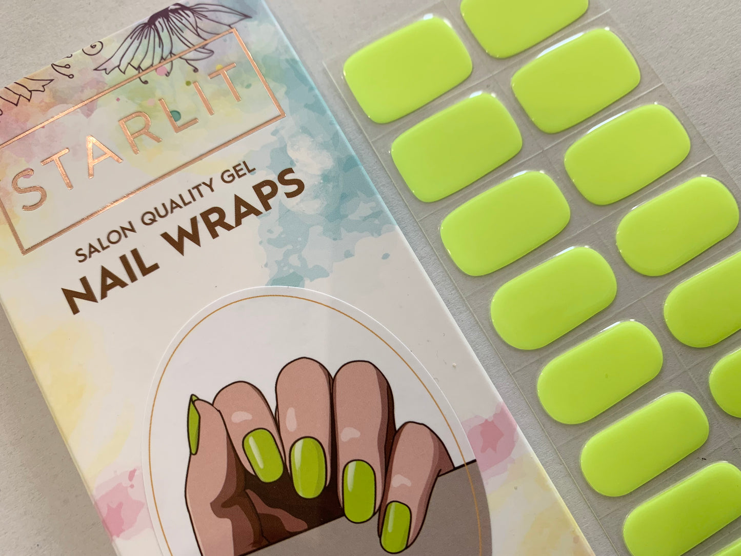 Fluoro Semi-Cured Gel Nail Wraps (Glow In The Dark)