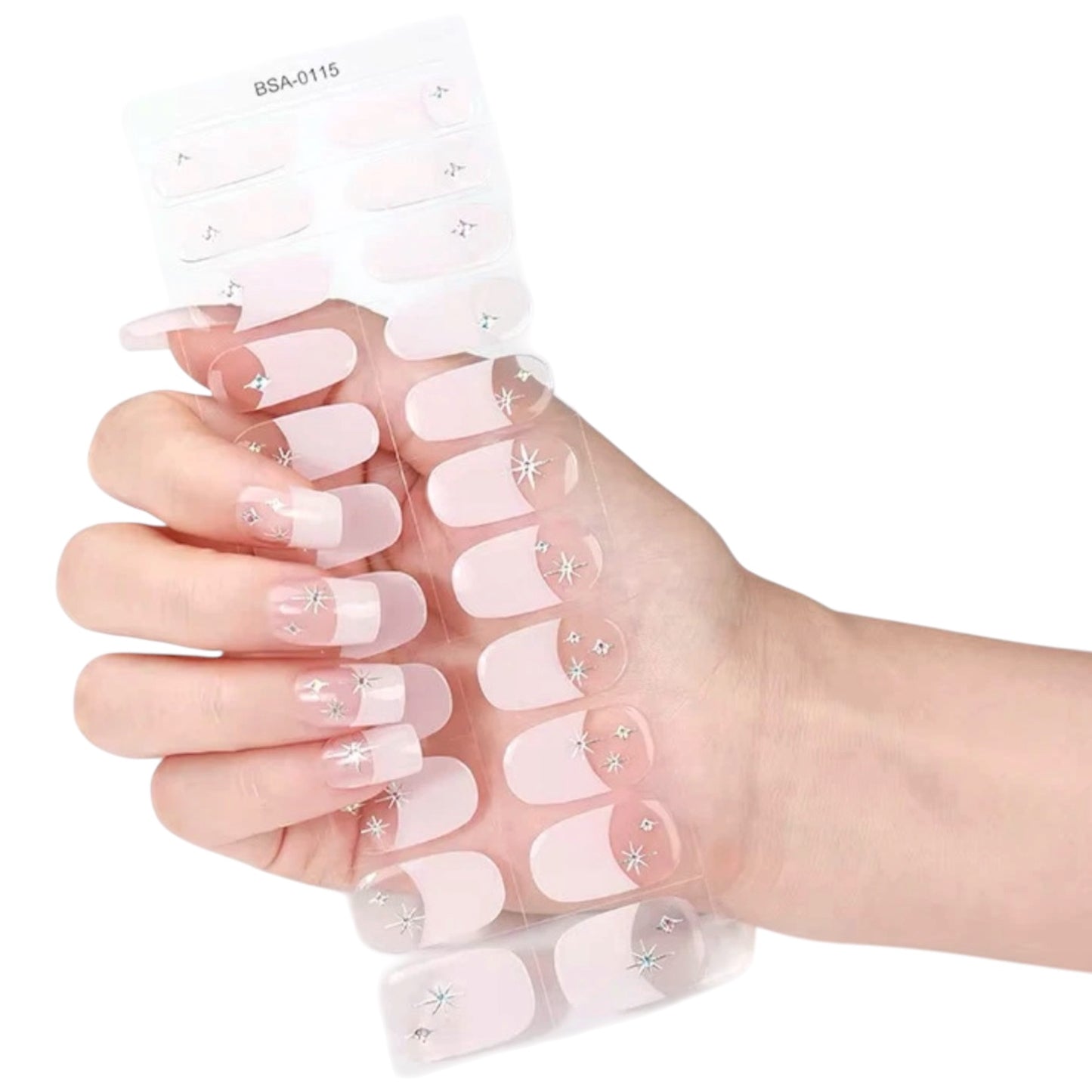 Crystal Kiss (3D Accents) NO UV LIGHT Air Dry Gel Wraps