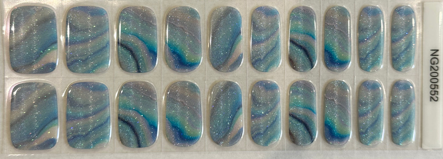 Shimmer Tides Semi-Cured Gel Nail Wrap