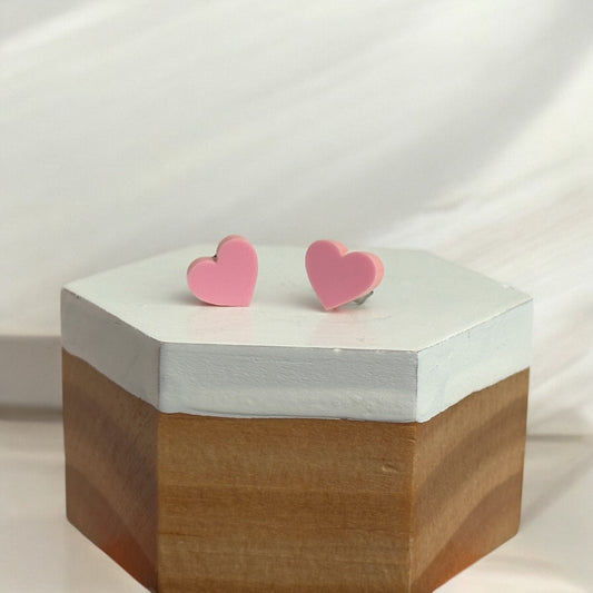 'Pink Mini Hearts' Mini Stud Earrings