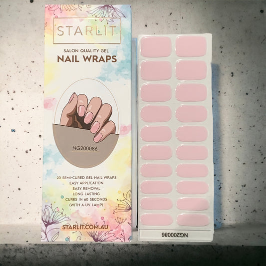 Berry Cream Semi-Cured Gel Nail Wraps (Semi-Transparent)