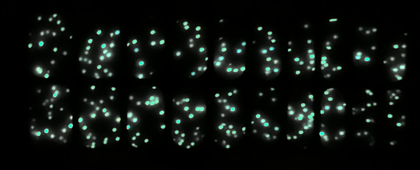 Shimmer Cascades Semi-Cured Gel Nail Wraps (Glow In The Dark)