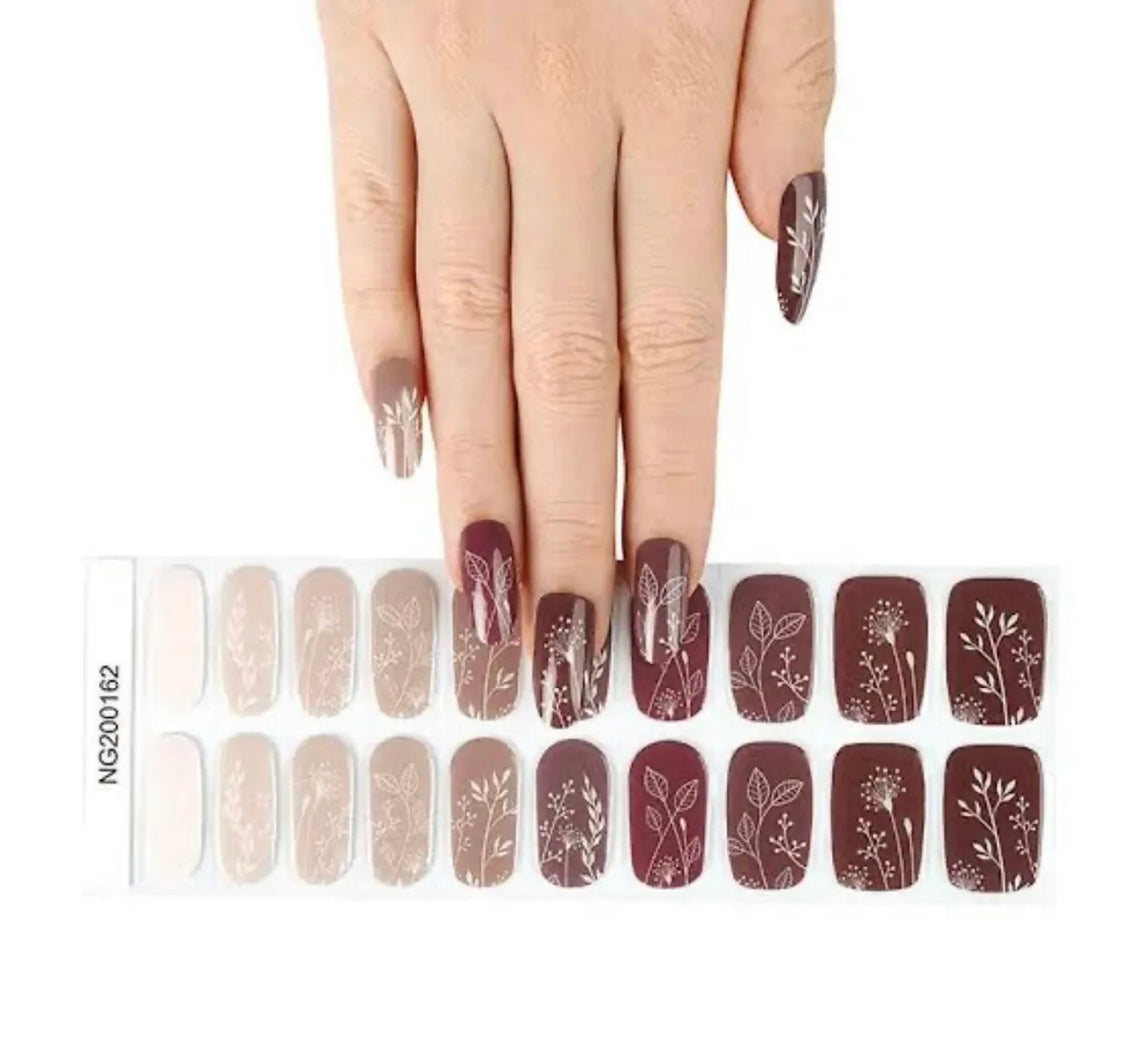 Botanical Sketch Semi-Cured Gel Nail Wrap