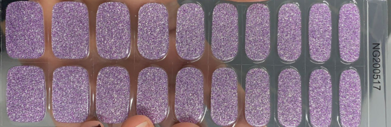 Glitterally Lavender Semi-Cured Gel Nail Wrap
