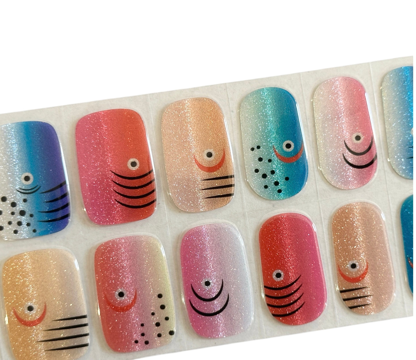 Gone Fishin’ Cat Eye Semi-Cured Gel Nail Wrap