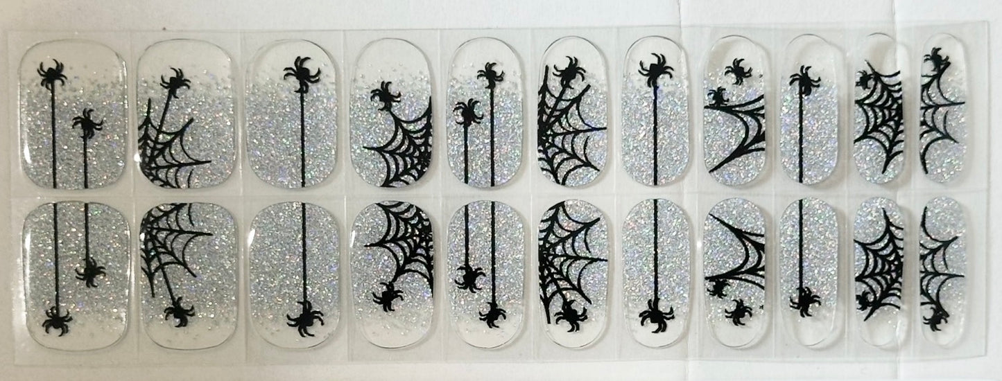 Caught In Your Web Semi-Cured Gel Nail Wrap