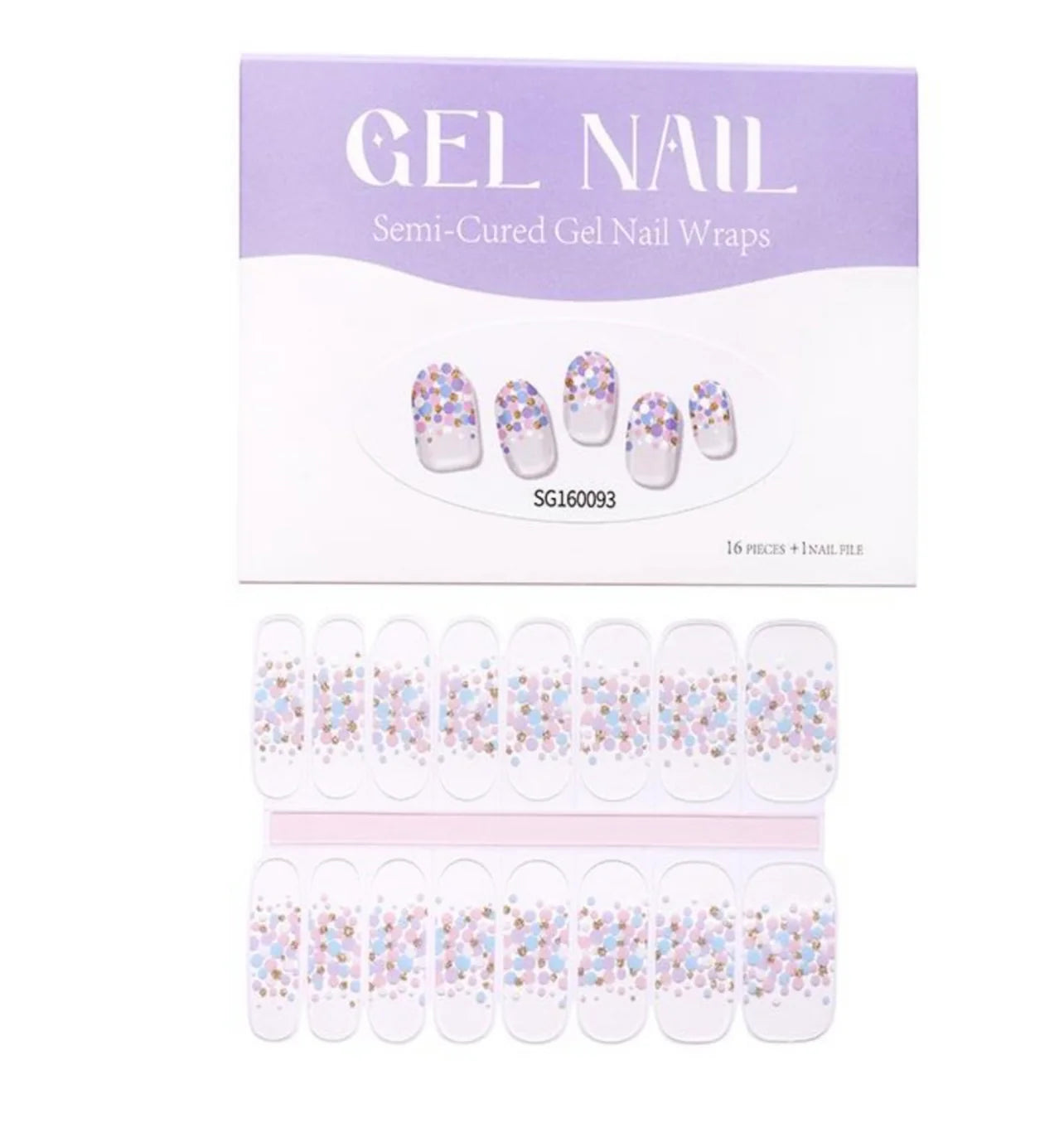 French Fizz Semi-Cured Gellies Nail Wrap