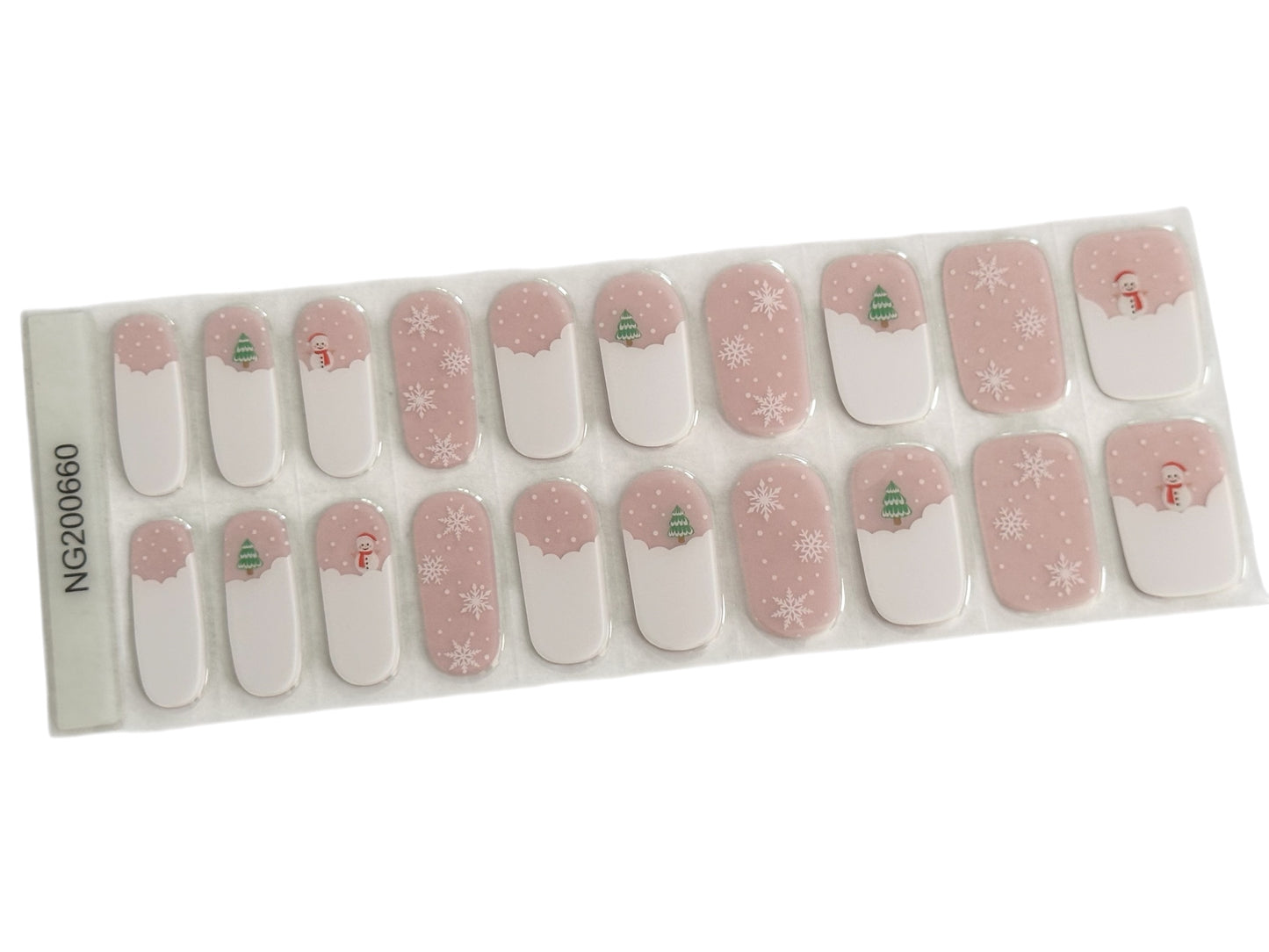 Let It Snow French Tip Semi-Cured Gel Nail Wrap