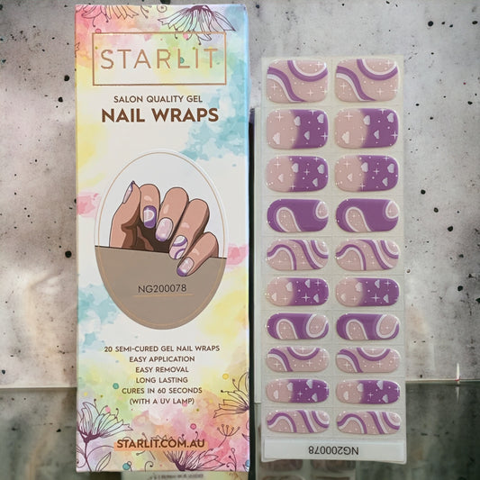 Head In The Clouds Semi-Cured Gel Nail Wrap