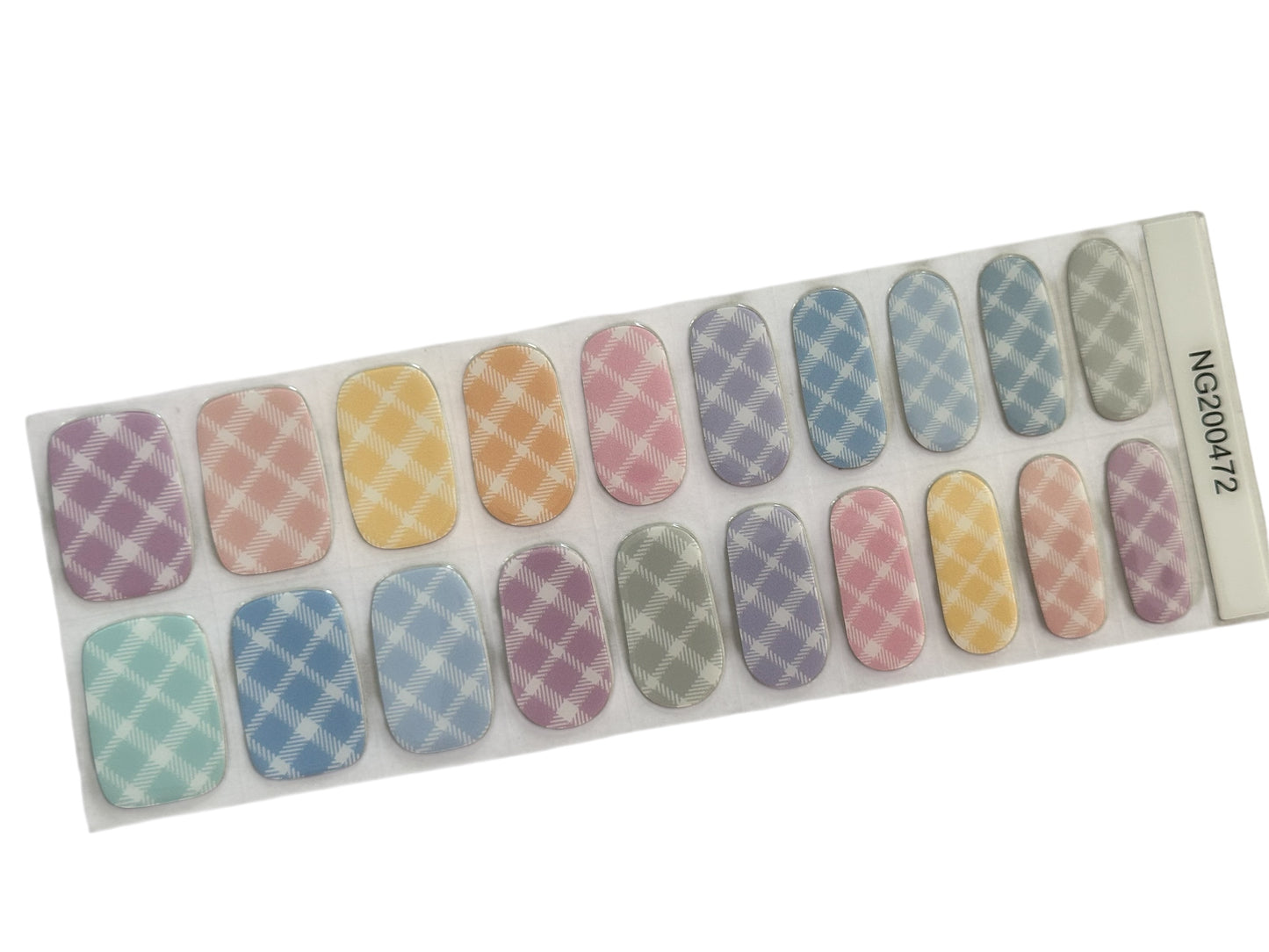 Plaid & Pastels Semi-Cured Gel Nail Wrap