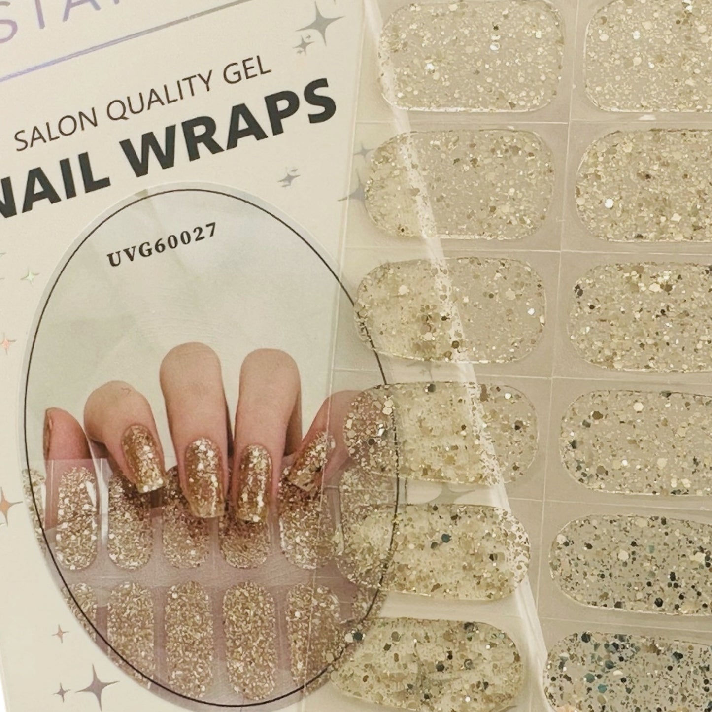 Bubbles and Bling Semi-Cured Gel Nail Wrap